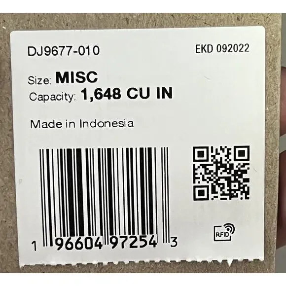 Nike Hiking School Backpack Black Silver Green Bag Padded DJ9677 010 NEW - Picture 10 of 10